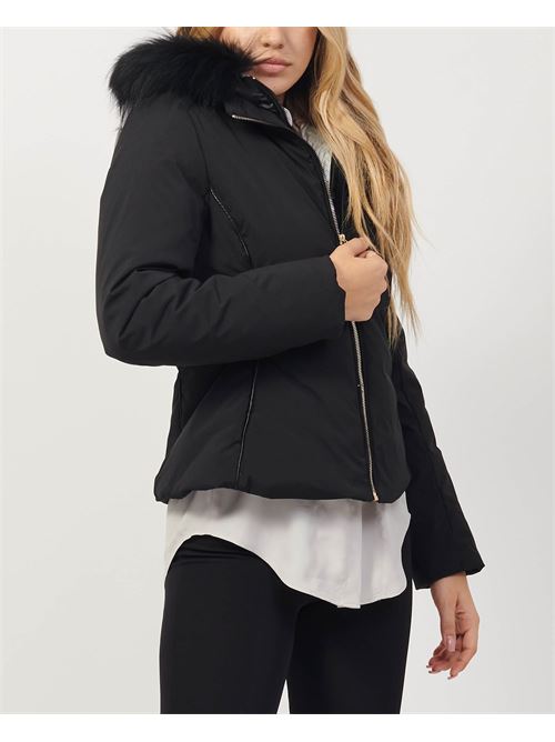 Yes Zee Black Jacket with Fur Hood YES ZEE | J051-Q8000801